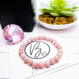Pink Opal Healing Stone Beaded Bracelet Love Peace & Creativity